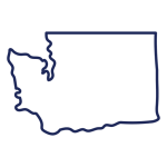 image of state of washington map outlined